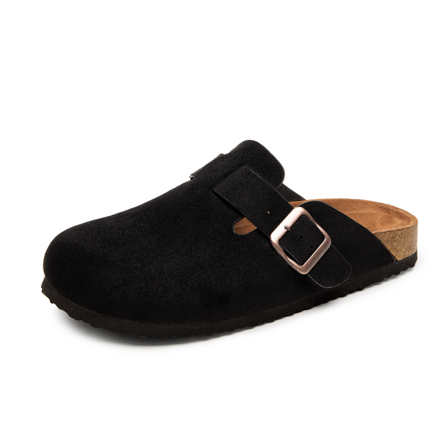 Trary Potato Clogs - Premium Vegan Suede Comfort Clogs with Cork Footbed | Unisex