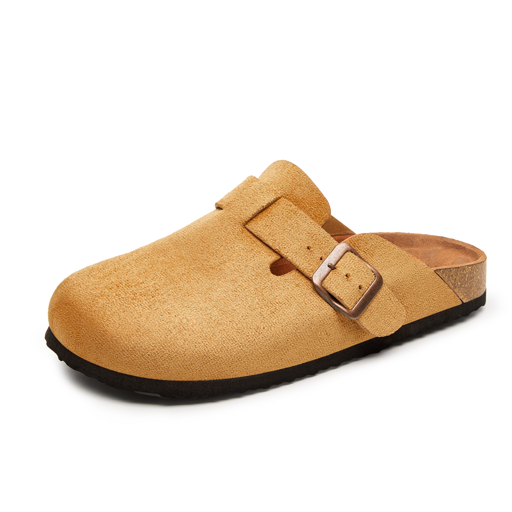 Trary Potato Clogs - Premium Vegan Suede Comfort Clogs with Cork Footbed | Unisex