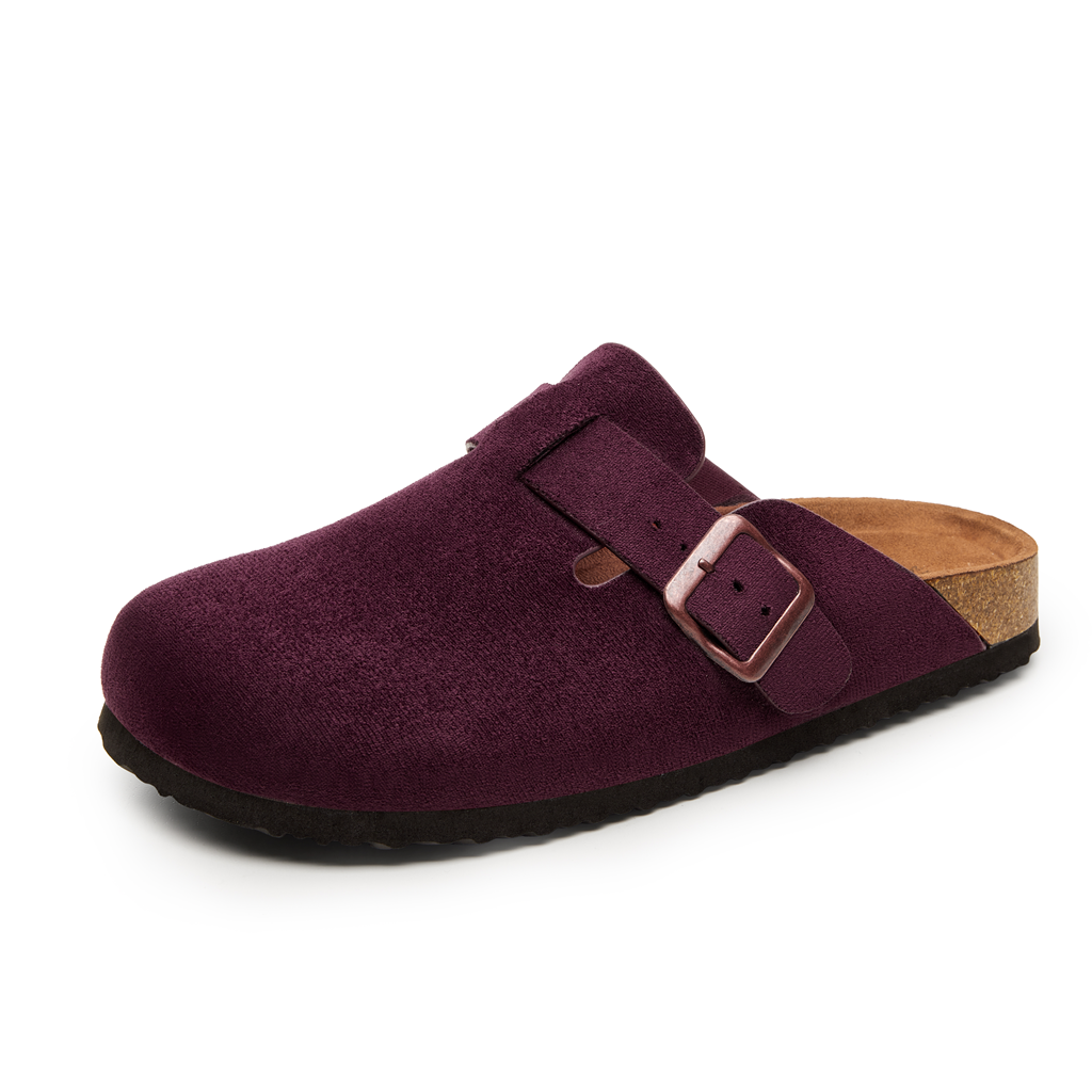 Trary Potato Clogs - Premium Vegan Suede Comfort Clogs with Cork Footbed | Unisex